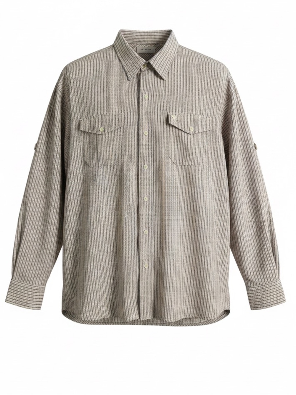 Timberland Men's Beige/orange Button-Down Shirt size L